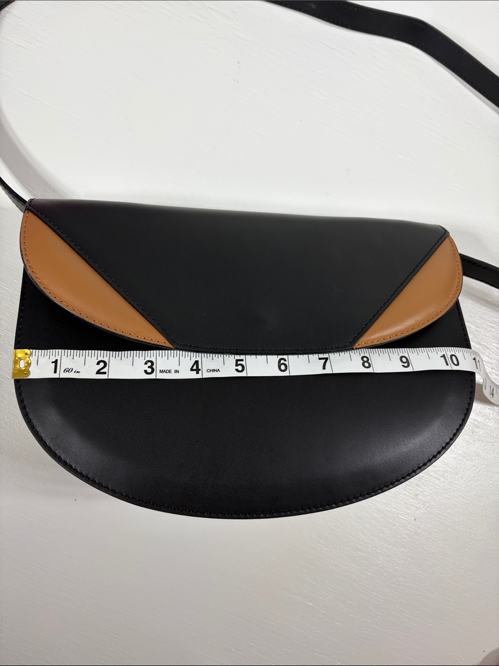 Valentina made in Italy leather purse black and brown shoulder bag - Picture 5 of 9